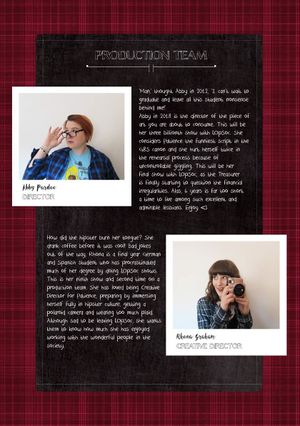 Page 5: Bio's for Abby Pardoe and Rhona Graham
