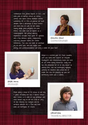 Page 7: Bio's for Clementine Chirol, Delyth Simons and Edmund King